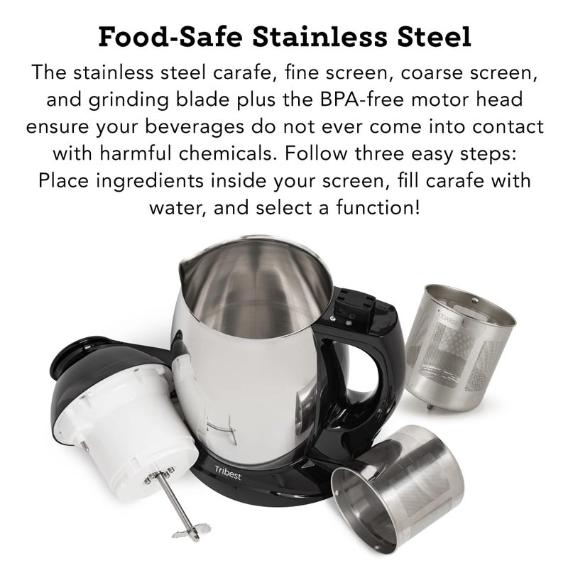 Tribest Tribest SB-130 Soyabella, Automatic Soy Milk and Nut Milk Maker Machine, Stainless Steel Large,Silver  - Image 5