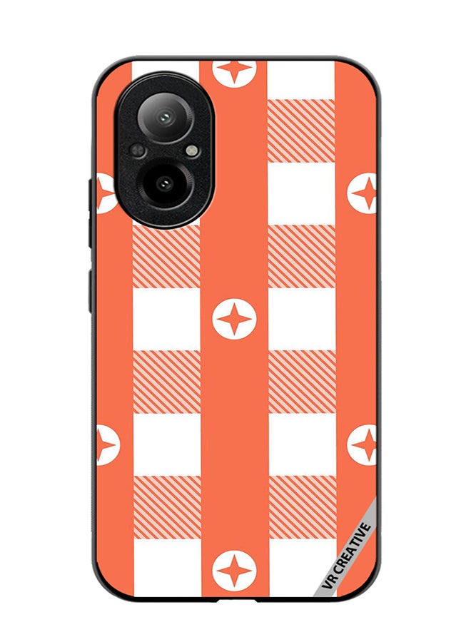VR CREATIVE Protective Case Cover For Realme C67 4G Gingham Red Design Multicolour - Image 1