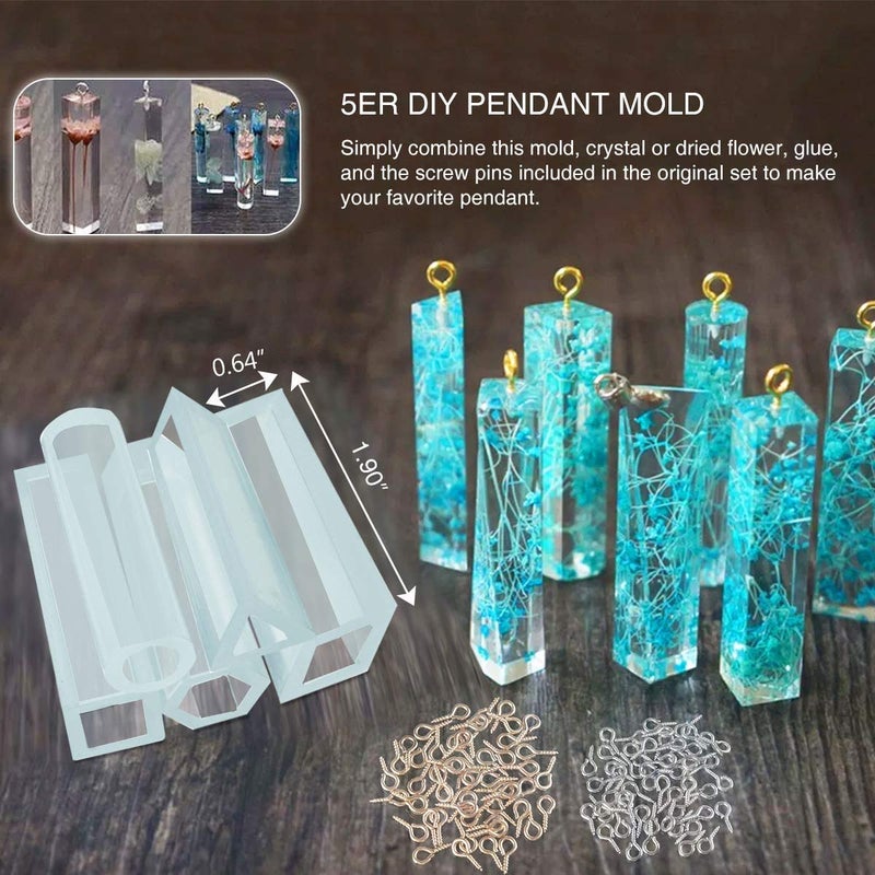 Maxxlite Resin Casting Silicone Mold Making Jewelry Pendant Mould Craft DIY Set 94 pcs - Image 2