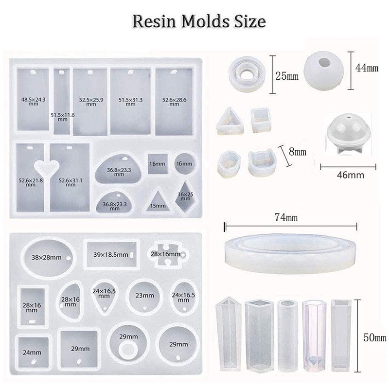 Maxxlite Resin Casting Silicone Mold Making Jewelry Pendant Mould Craft DIY Set 94 pcs - Image 3