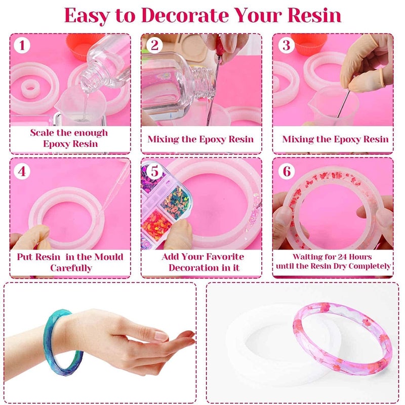 Maxxlite Resin Casting Silicone Mold Making Jewelry Pendant Mould Craft DIY Set 94 pcs - Image 4