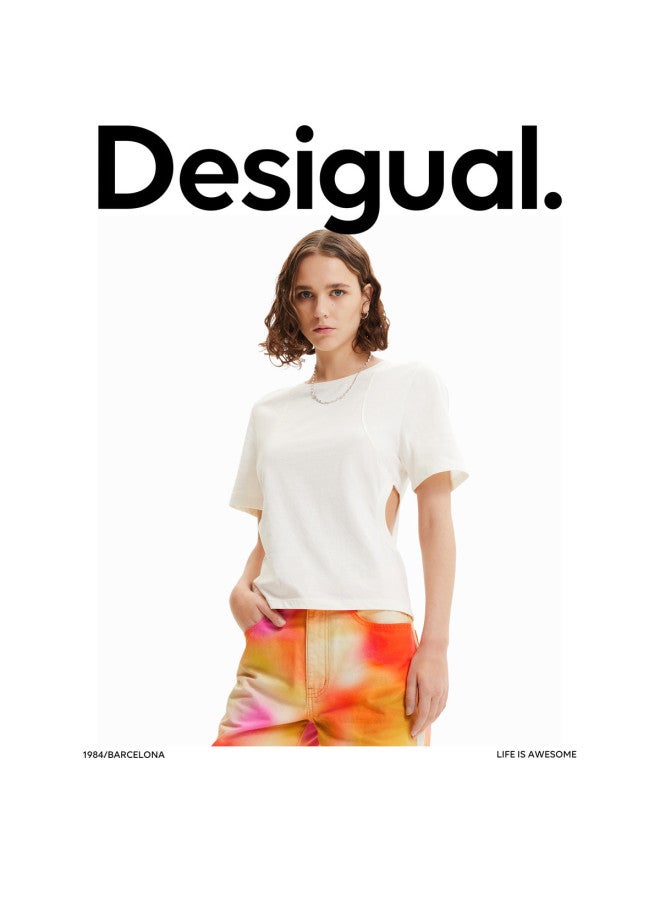 DESIGUAL side Cutout Knit T-shirt - Image 2