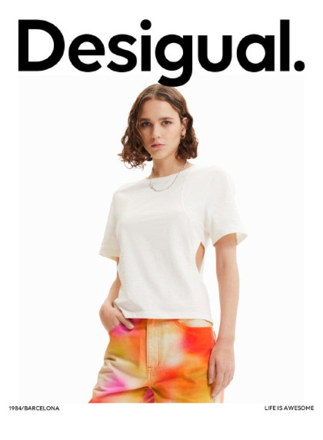 DESIGUAL side Cutout Knit T-shirt - Image 1