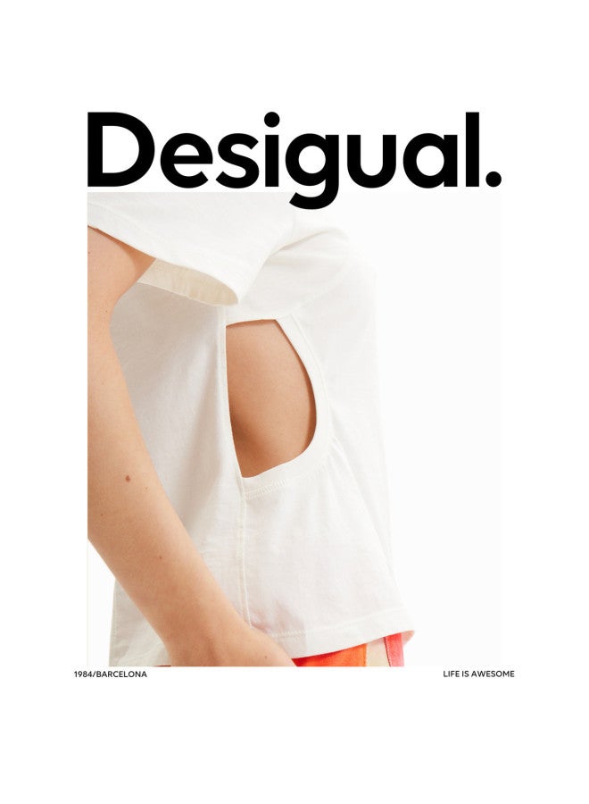 DESIGUAL side Cutout Knit T-shirt - Image 5