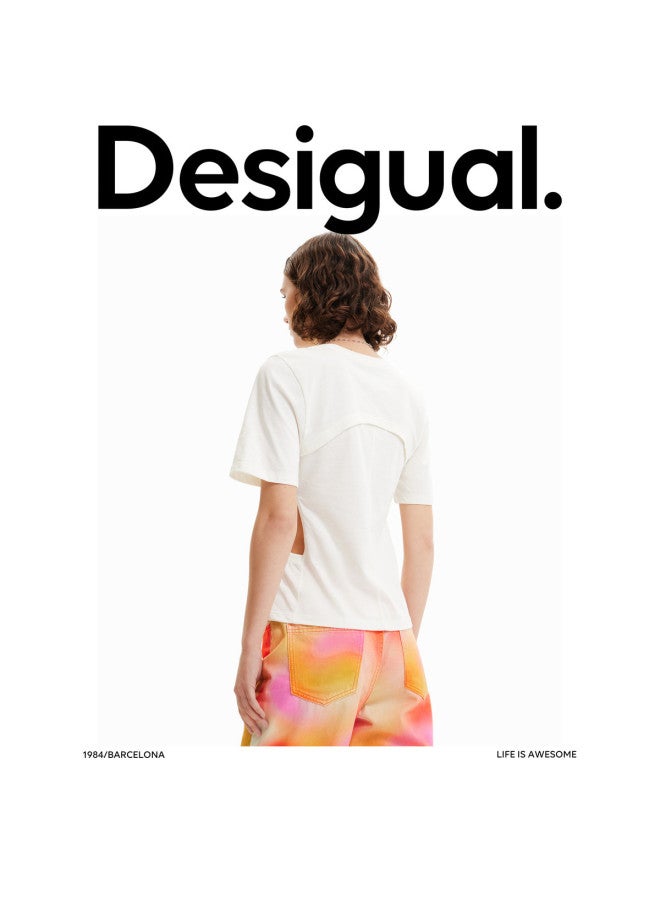 DESIGUAL side Cutout Knit T-shirt - Image 4