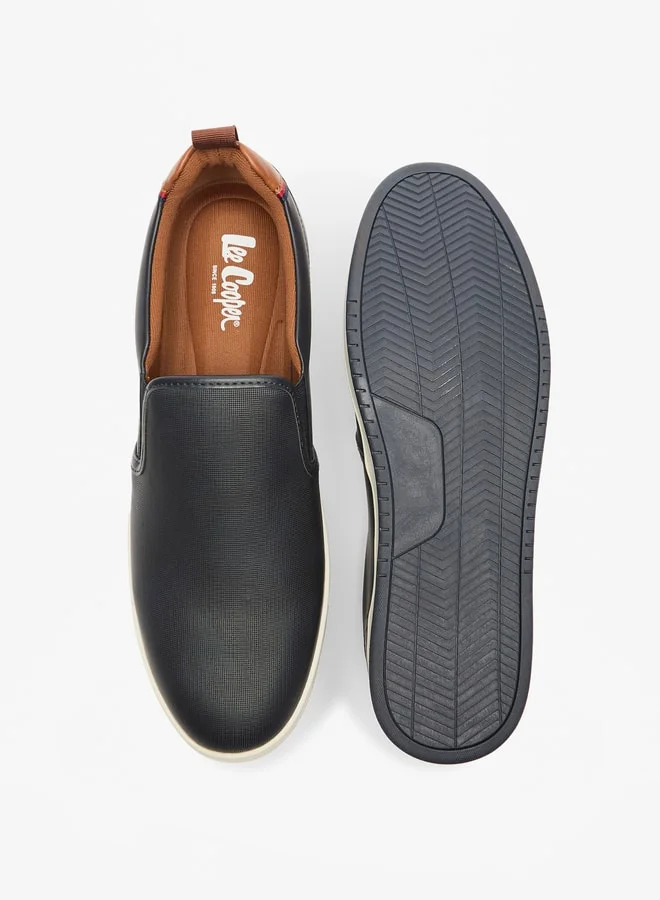 Lee Cooper Men's Solid Loafers with Pull Tabs