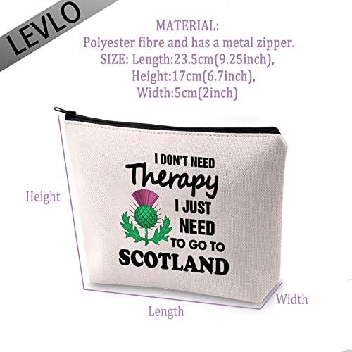 LEVLO Dragonfly Gift James Fraser Loves Gift I Dont Need Therapy I Just Need to Go to Scotland Makeup Bags I Dont Need Therapy - Image 5