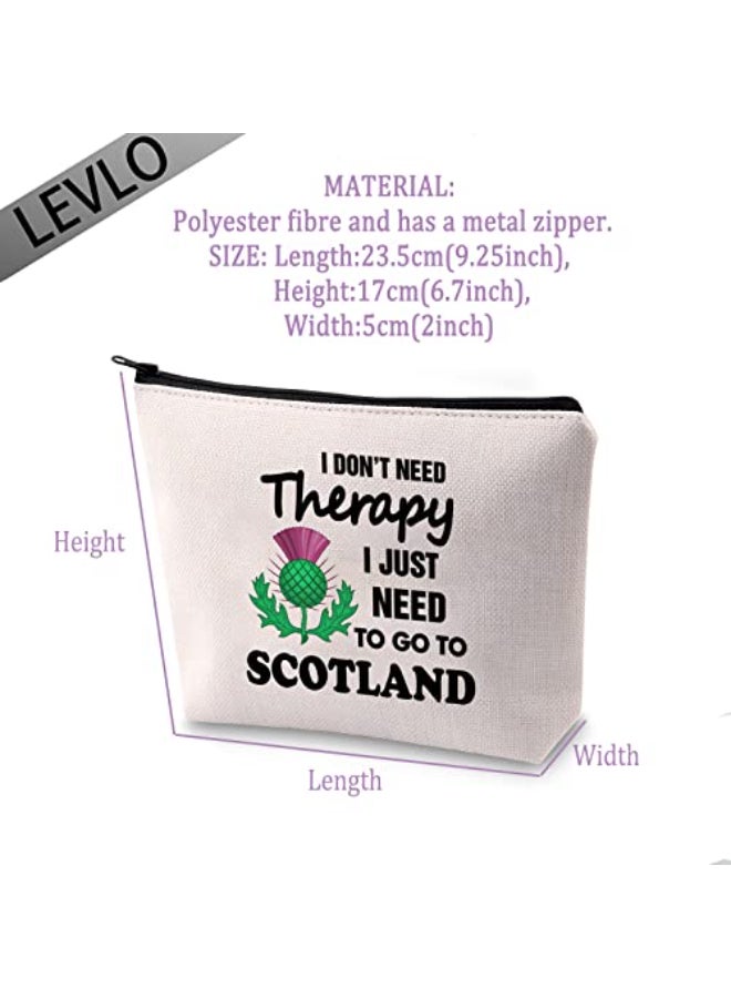 LEVLO Dragonfly Gift James Fraser Loves Gift I Dont Need Therapy I Just Need to Go to Scotland Makeup Bags I Dont Need Therapy - Image 4