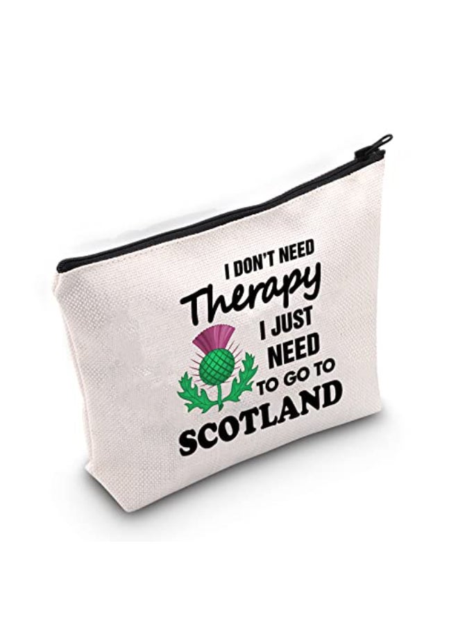 LEVLO Dragonfly Gift James Fraser Loves Gift I Dont Need Therapy I Just Need to Go to Scotland Makeup Bags I Dont Need Therapy - Image 1