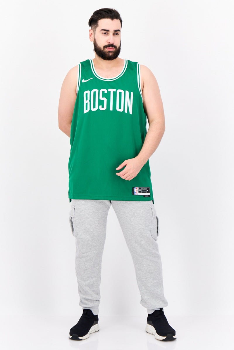 Nike Nike x NBA Men Dri Fit Brand Logo Basketball Jersey, Green - Image 4