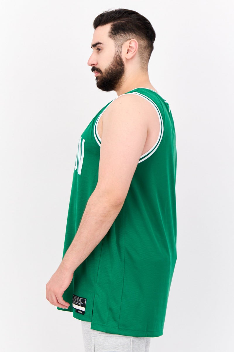 Nike Nike x NBA Men Dri Fit Brand Logo Basketball Jersey, Green - Image 2