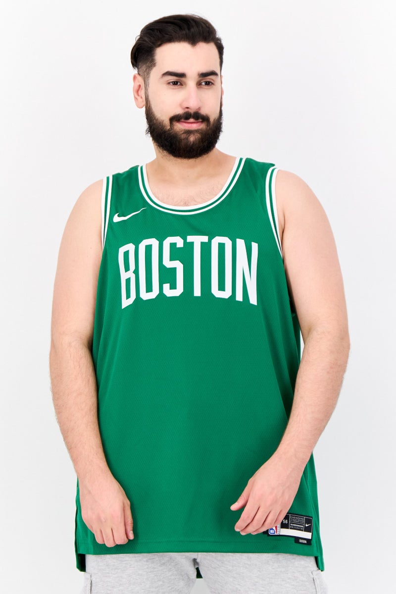 Nike Nike x NBA Men Dri Fit Brand Logo Basketball Jersey, Green - Image 1