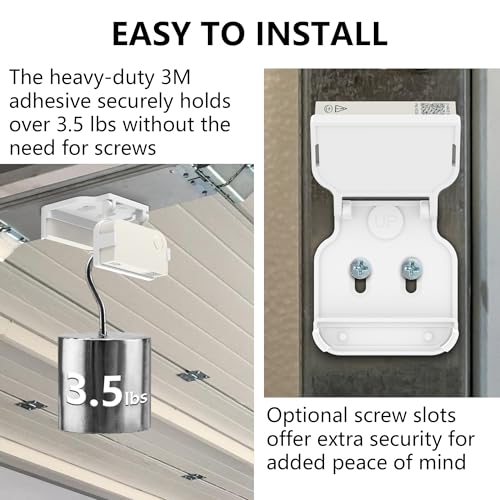 Touzanious Garage Door Bracket for Ring Alarm Contact Sensor 2nd Gen – White Mount with Snap Clip & Screws – Secure Fit, Easy Install, Ring Compatible Accessory (1-Pack, Sensor Not Included) - Image 4