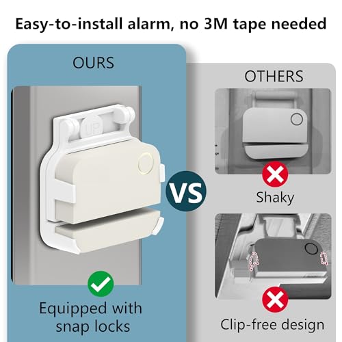 Touzanious Garage Door Bracket for Ring Alarm Contact Sensor 2nd Gen – White Mount with Snap Clip & Screws – Secure Fit, Easy Install, Ring Compatible Accessory (1-Pack, Sensor Not Included) - Image 5