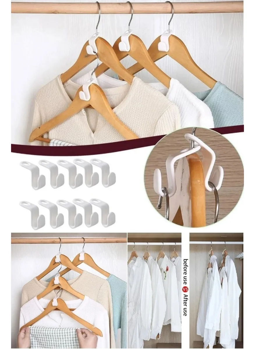 BarkoFix 10 Pcs Multi-Purpose Hanger Multiplexer Hooks Hook Hanger Hanger Hook Clothes Hanger Multiplexer Apparatus