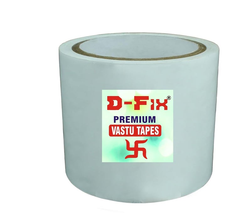 D-Fix ® شريط أرضيات فاستو الملون BOPP - بطول حوالي 20 متر وعرض 96 مم / 04 بوصة - لفة واحدة لكل عبوة - علاج فاستو دوتش / تصحيح فاستو للمرحاض والمدخل - أبيض - Image 1