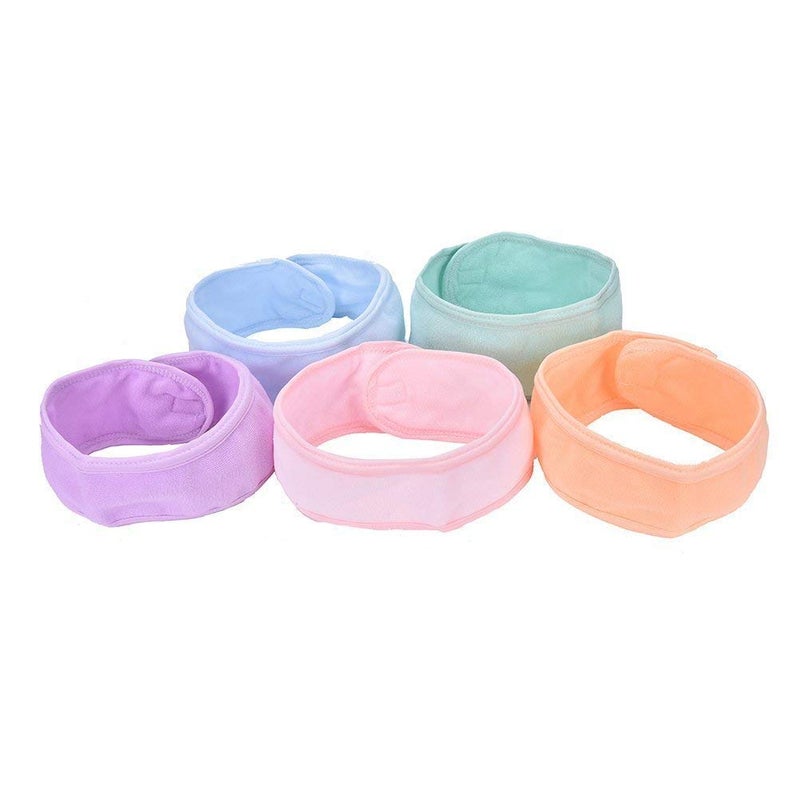 KIRA Kira Terry Cloth Facial Spa Headband Head Wrap Stretch Towel Yoga Sport Multiuse Headband With NonSlip Stretchable Elasticized Facial Headband 1 Pc Random Color - Image 1