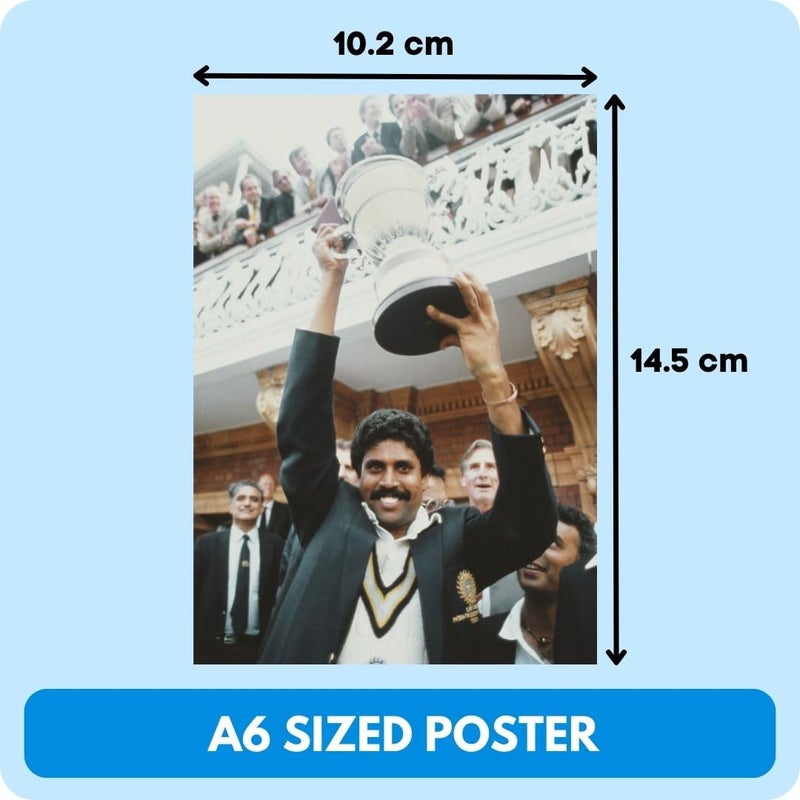 auraposter Cricket Poster | Set of 40 Mini Cricketers Posters (15 X10 Cm) | Posters for wall, boys, hostel | Best Gift for Cricket lovers, Virat Kholi, Rohit Sharma, MS Dhoni | Glue Dots Included - Image 2