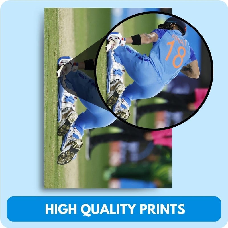 auraposter Cricket Poster | Set of 40 Mini Cricketers Posters (15 X10 Cm) | Posters for wall, boys, hostel | Best Gift for Cricket lovers, Virat Kholi, Rohit Sharma, MS Dhoni | Glue Dots Included - Image 5