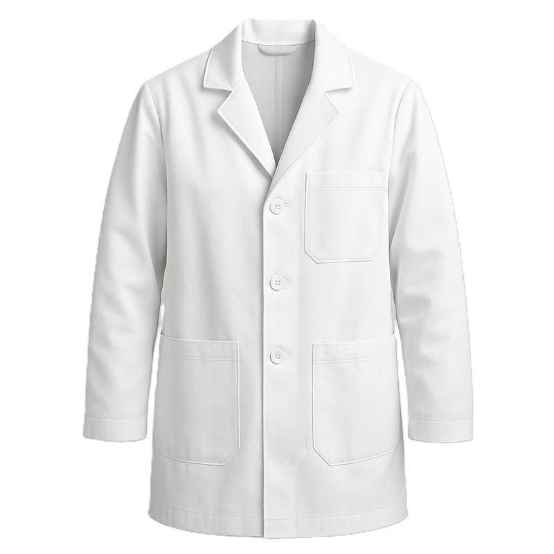 WeaveAura Unisex Drill Cotton Lab Coat for School and College Students | Apron | Durable | Breathable | Lightweight | 3 pocket | Full sleeves - Image 1