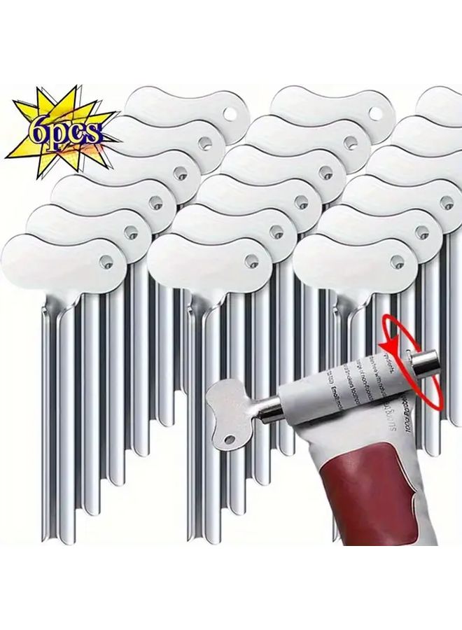 6 Pieces Manual Toothpaste Tube Squeezers And Dispensers Portable Battery Free Easy To Use Bathroom Accessories For Efficient Toothpaste Use Travel Essentials Compact Design Durable Plastic Daily Use Family Household - Image 1