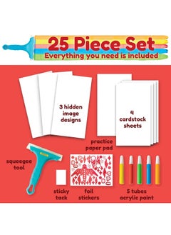 Creativity for Kids Creativity for Kids Squeegeez Magic Reveal Art Kit: Dragon - Gifts for Boys and Girls, Kids Painting Kit for Ages 7-12+  - Image 3