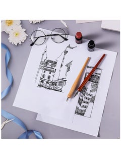 Excefore 14 Pieces Dip Pen Nibs Holders with Comic Pen Nib Set Calligraphy Wooden Drawing Pen Holder with Stainless Steel Pen Nib for Writing Painting Signing Present  - Image 5