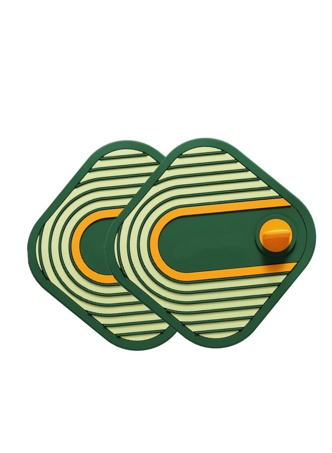 Anti Odor Mat Silicone Bathtub Stopper, Tub Stopper Silicone Floor Drain Anti-Odor Mat, for Kitchen Bathroom Laundry Shower Floor, 2 Pieces - Image 1
