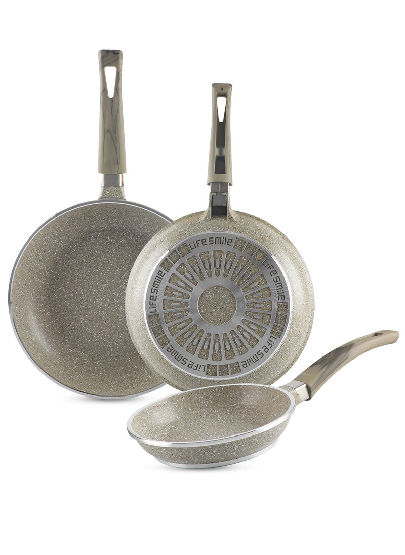 Frying Pan Set - Multi Layer Granite Coating Fry Pan | Include 1x20CM -1x24CM & 1x28CM Non Stick Pan - Heat-Resistant Handle Hanging Loop - PFOA Free Grey - pzsku/ZD17000291E6106C964B8Z/45/_/1739790864/17ce8a6d-d226-48f6-8de7-9746aec6c4ac