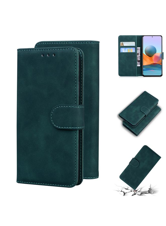 The Bros Case For Xiaomi Redmi Note 10 Pro / Note 10 Pro Max Skin Feel Pure Color Flip Leather Phone Case
