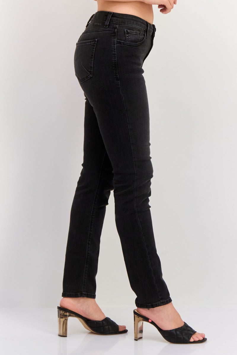ESPRIT Women Slim Fit Washed Stretchable Jeans, Grey - Image 2