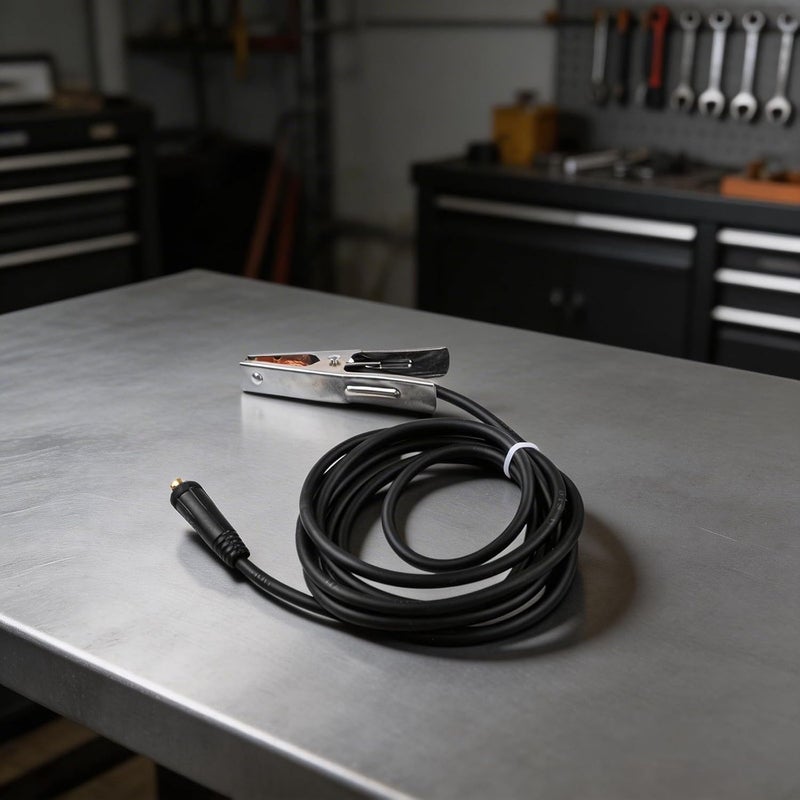 Ground Wire Clamp 300A Welder, Heavy Duty Earth Cable Connector with 10mm2 Cable MIG TIG Welding Machine, 2M(4 meters) - Image 3