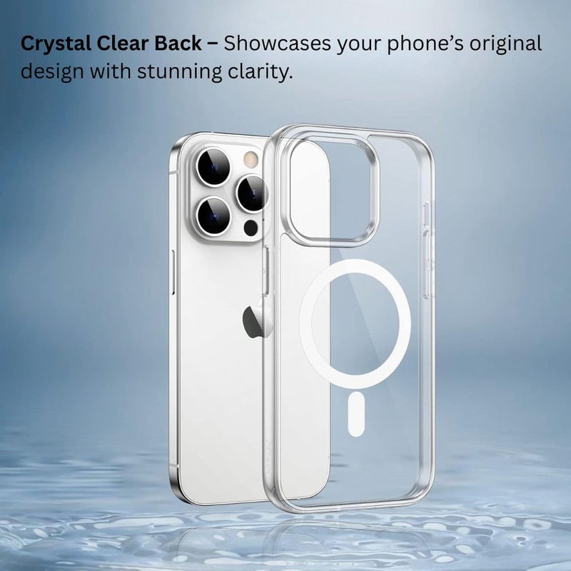 ShieldTech Back Case Cover for Apple iPhone 15 Pro Max | Mag-Safe Compatible | Transparent Mobile Phone Case Cover for i Phone 15 ProMax | i Phone 15Pro Max TPU Transparent Back Cover Case - Image 4