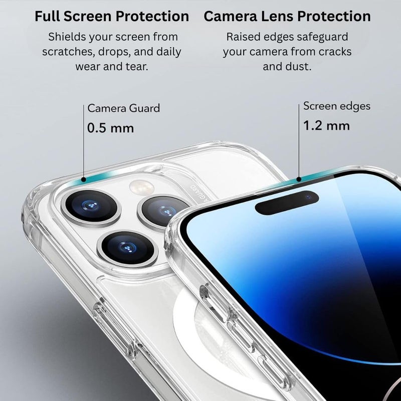 ShieldTech Back Case Cover for Apple iPhone 15 Pro Max | Mag-Safe Compatible | Transparent Mobile Phone Case Cover for i Phone 15 ProMax | i Phone 15Pro Max TPU Transparent Back Cover Case - Image 2