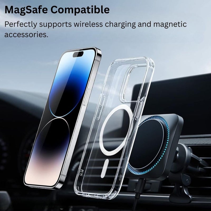 ShieldTech Back Case Cover for Apple iPhone 15 Pro Max | Mag-Safe Compatible | Transparent Mobile Phone Case Cover for i Phone 15 ProMax | i Phone 15Pro Max TPU Transparent Back Cover Case - Image 3