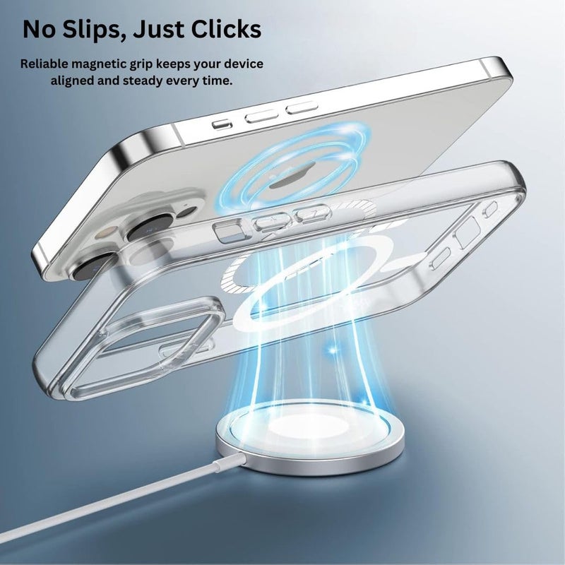 ShieldTech Back Case Cover for Apple iPhone 15 Pro Max | Mag-Safe Compatible | Transparent Mobile Phone Case Cover for i Phone 15 ProMax | i Phone 15Pro Max TPU Transparent Back Cover Case - Image 5