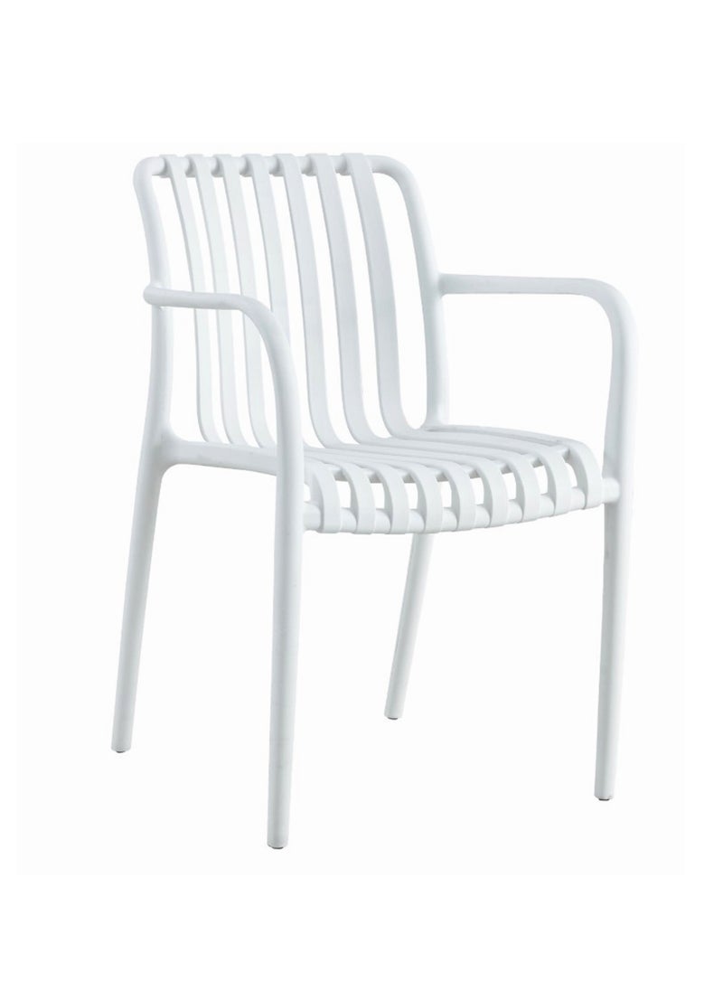 Living - Set of 4 piece Stackable outdoor modern hotel plastic restaurant dining chair chairs for events coffee shop - Image 1