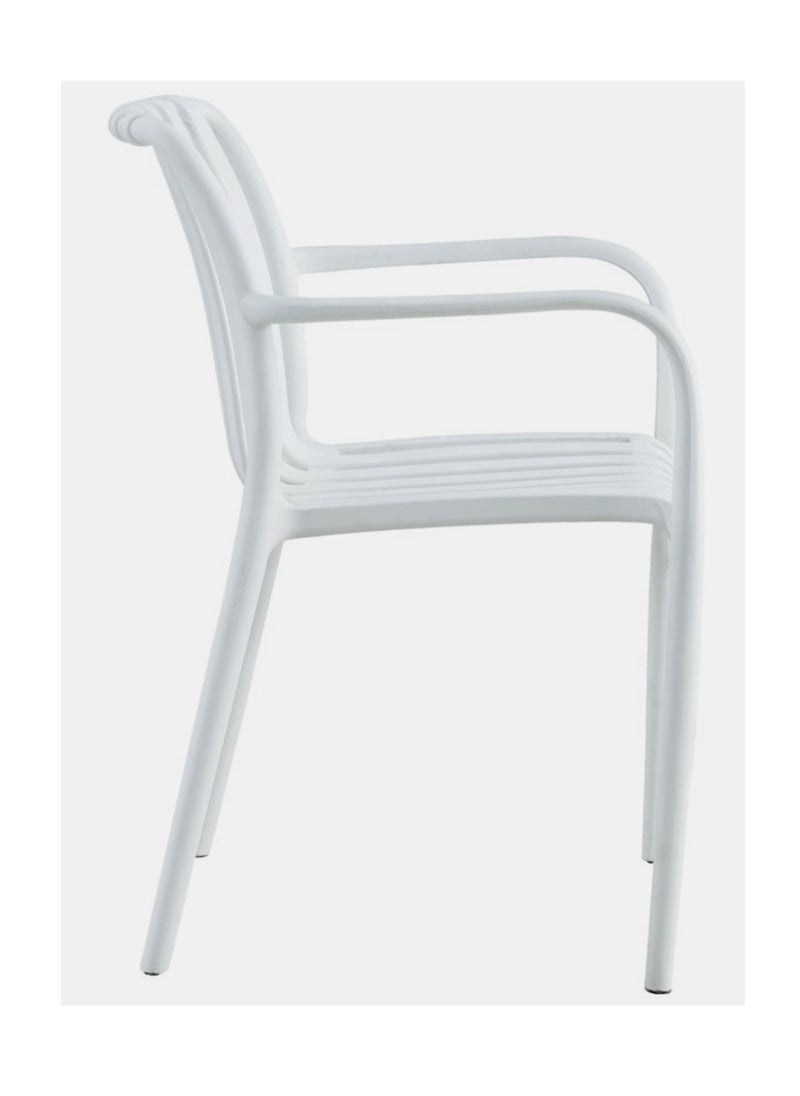 Living - Set of 4 piece Stackable outdoor modern hotel plastic restaurant dining chair chairs for events coffee shop - Image 1