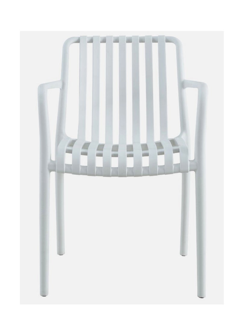 Living - Set of 4 piece Stackable outdoor modern hotel plastic restaurant dining chair chairs for events coffee shop - Image 1