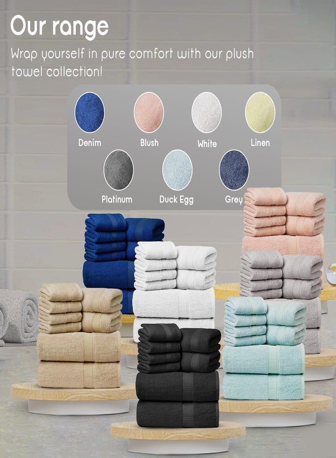 Ariv Towels Pack of 8, Premium 100% Cotton Towel Set (2 Bath Towels + 2 Hand Towels + 4 Washcloths), Large, Super Soft, Quick Dry, Highly Absorbent for Home, Bathroom, Gym, Hotel & Spa - Grey - Image 3