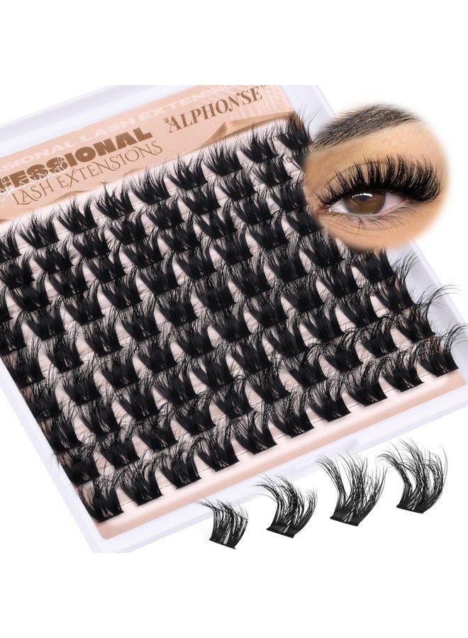 alphonse Fluffy Lash Clusters 5D Volume Lashes Clusters 10-16mm Cluster Eyelash Extensions Wispy DIY Individual Lashes Extension Soft False Eyelashes Clusters by ALPHONSE - Image 1