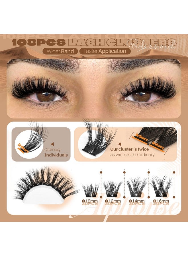alphonse Fluffy Lash Clusters 5D Volume Lashes Clusters 10-16mm Cluster Eyelash Extensions Wispy DIY Individual Lashes Extension Soft False Eyelashes Clusters by ALPHONSE - Image 2