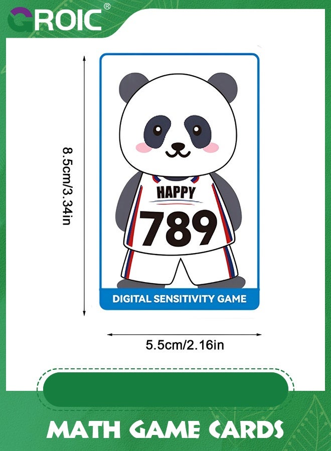 GROIC Math Game Cards - Digital Sensitivity Games for Kids, Speed Training Game, Educational Card Learning Toy  Early Education Logical Thinking Brain with Bell, 42 - Image 3