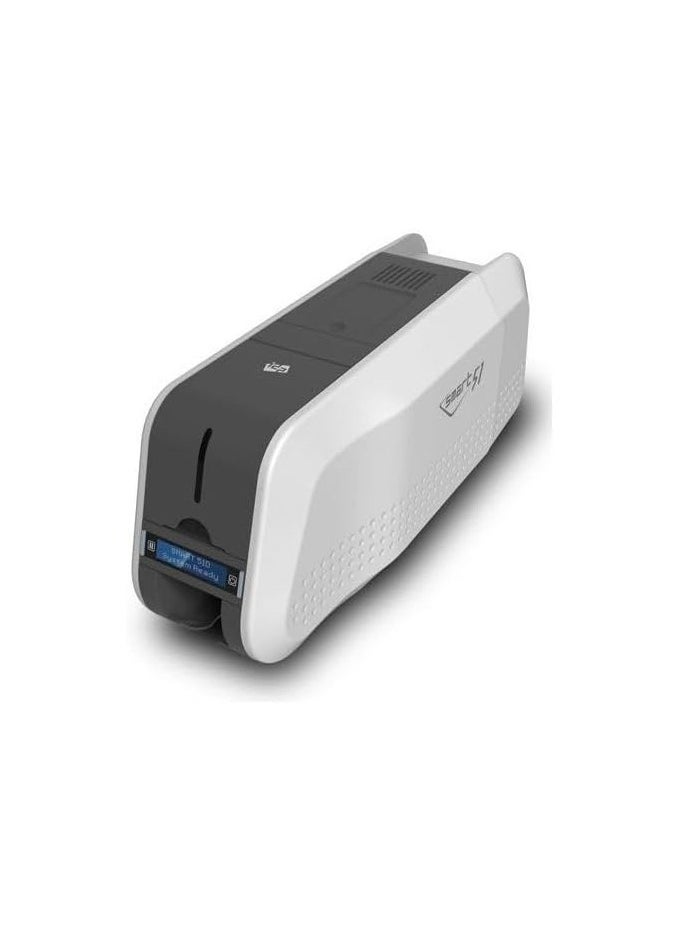 Smart Smart 51D Dual Side ID Card Printer Bundle – Includes SMART ID Card Design Software + 659366 YMCKO Ribbon (250 Images) + 100 Blank PVC Cards  - Image 1