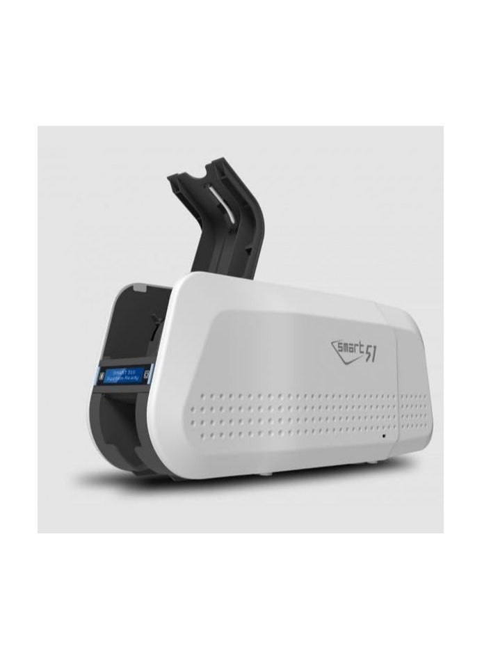 Smart Smart 51D Dual Side ID Card Printer Bundle – Includes SMART ID Card Design Software + 659366 YMCKO Ribbon (250 Images) + 100 Blank PVC Cards  - Image 2