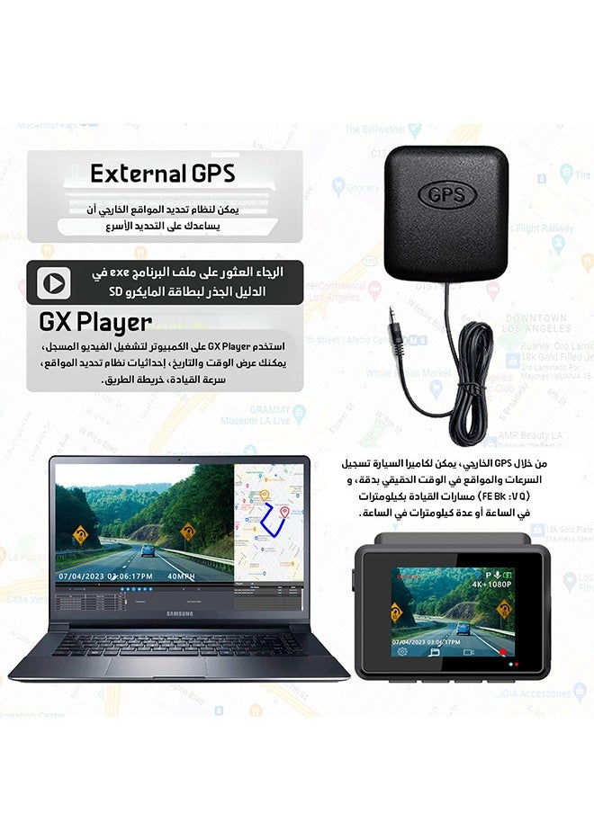 Iwin - Iwin M700 front and rear dash cam with 4K resolution, GPS and WiFi - Image 1