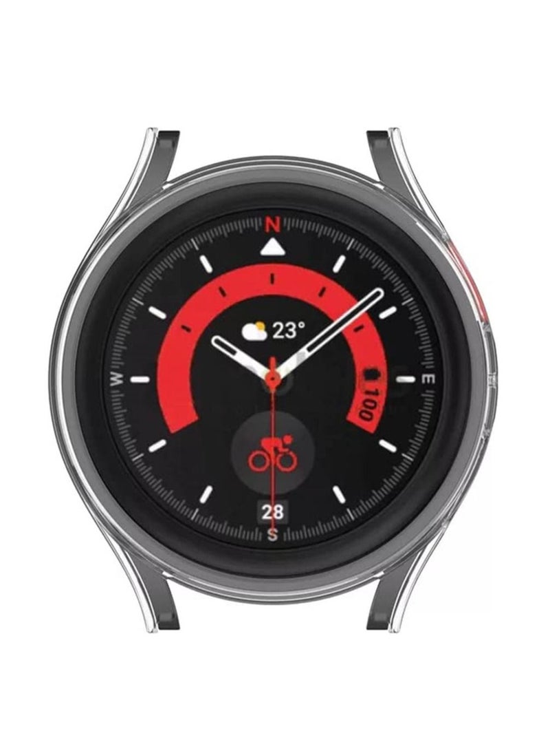Case Protector Compatible with Samsung Galaxy Watch 5 Pro 45 mm Plastic Half Case Frame - Image 4