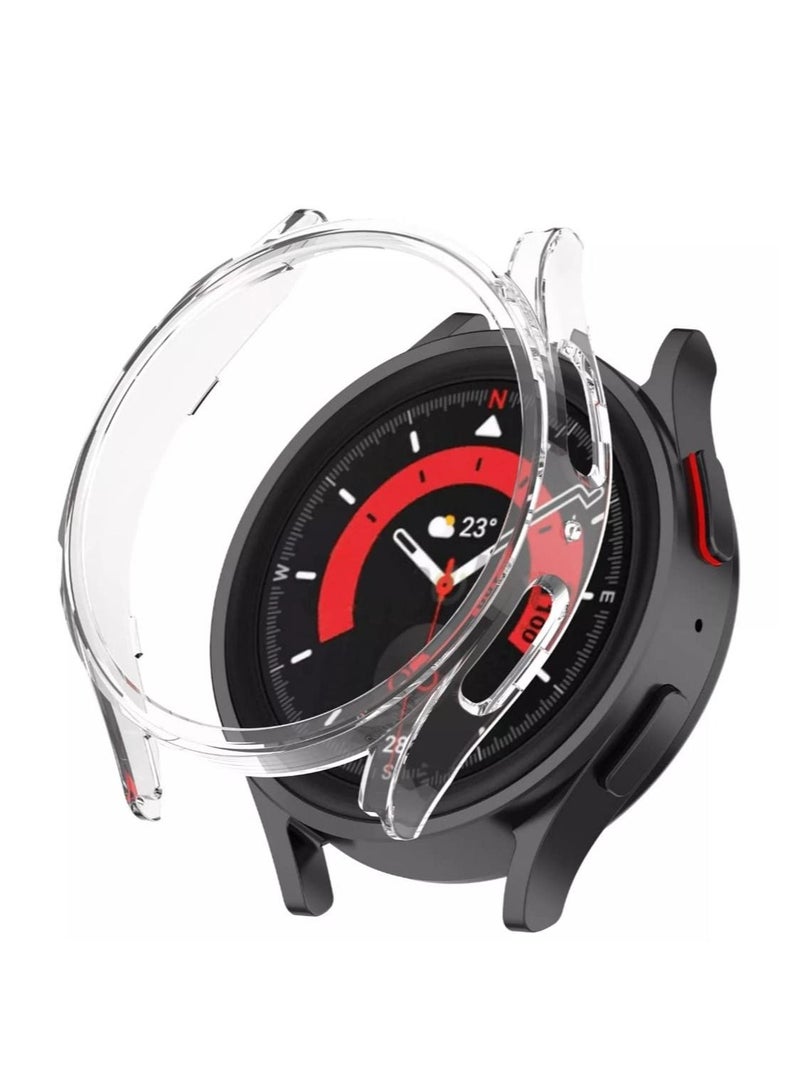 Case Protector Compatible with Samsung Galaxy Watch 5 Pro 45 mm Plastic Half Case Frame - Image 1