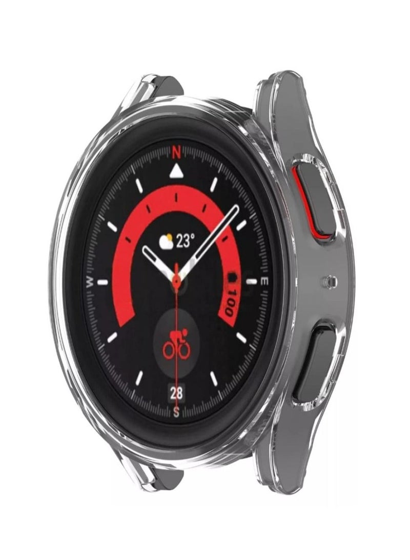 Case Protector Compatible with Samsung Galaxy Watch 5 Pro 45 mm Plastic Half Case Frame - Image 3