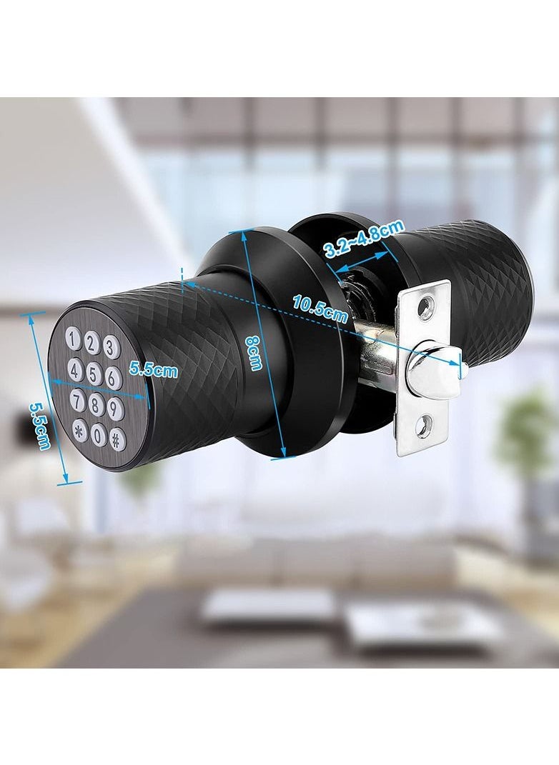 Generic - Door Knob with Keypad,Digital Door Lock for Keyless Entry,Electronic Door Lock with Spare Keys,Auto Lock, Anti-Slip Handle, Easy to Install. - Image 1